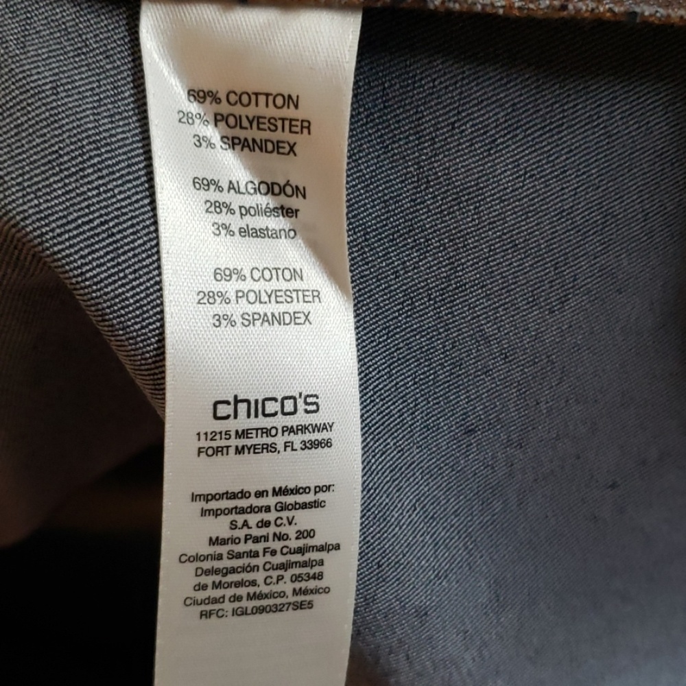 NWT Chico's dark denim tie waist vest dress jacket - Picture 7 of 7